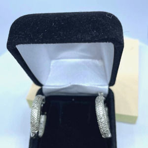 Diamond and Sterling Inside Out Earrings